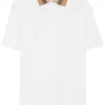 New Season Burberry Vintage check print-detail polo shirt